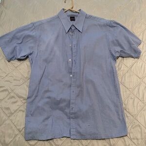 Short Sleeve Button Down Dress Shirt Mens L